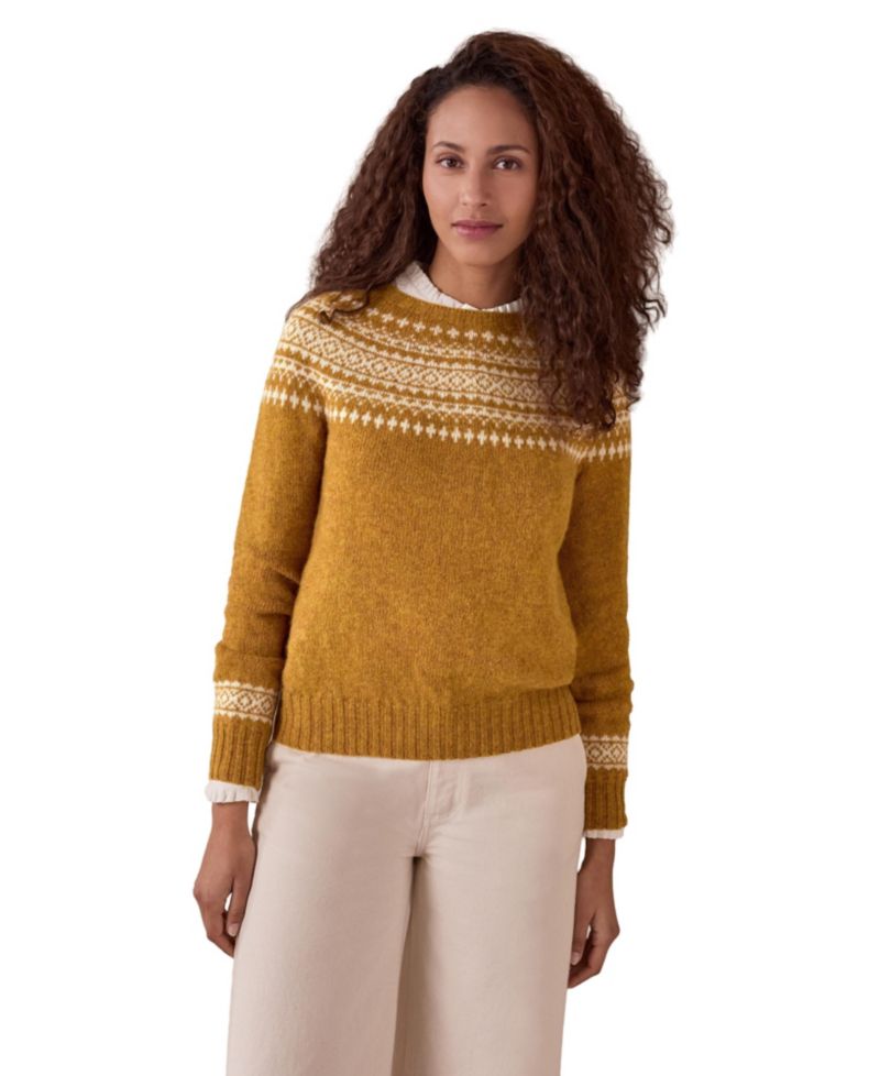 Women's Highlands Fair Isle Slim-fit Crew Neck Sweater