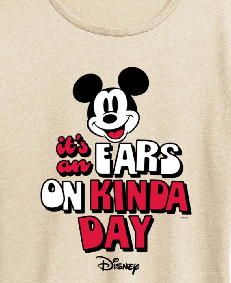 Plus Size Disney Its An Ears on Kinda Day Mickey Vacation Short-Sleeve Graphic T-Shirt