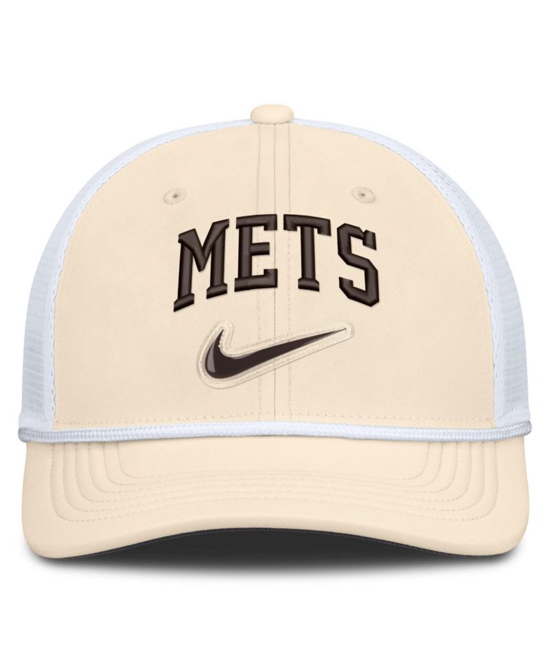 Men's Natural/White New York Mets Rise Dri-FIT Trucker Adjustable Hat
