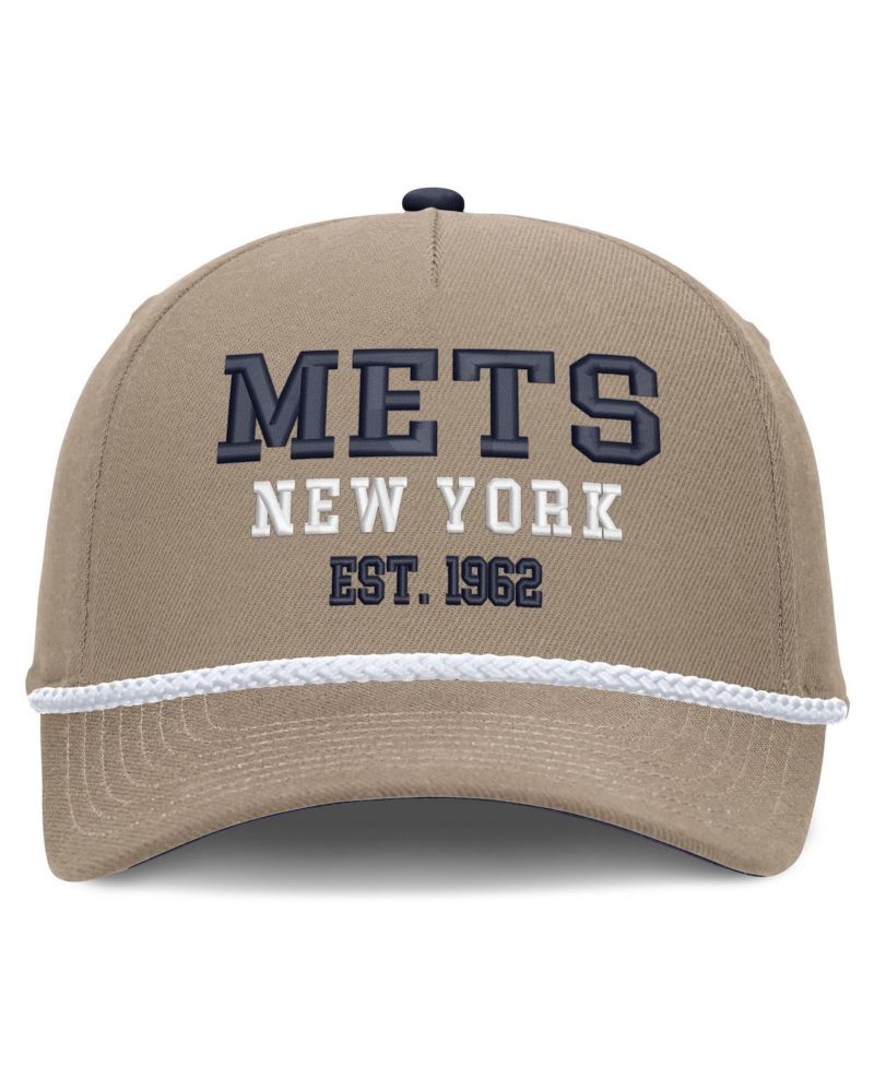 Men's Khaki New York Mets Father's Day Rope Rise Adjustable Hat