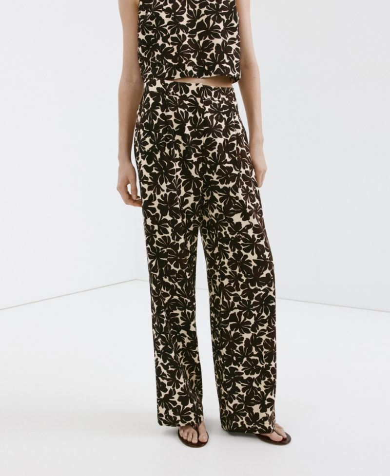 Women's Floral Print Straight Pants