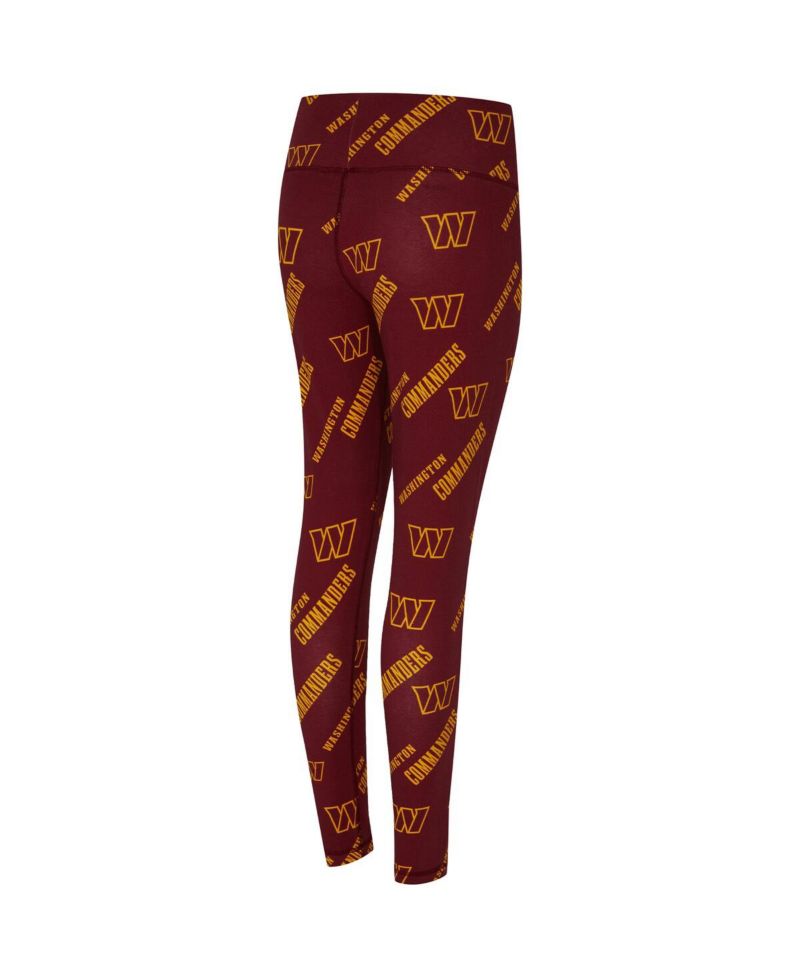 Women's Burgundy Washington Commanders Mosaic Allover Print Leggings