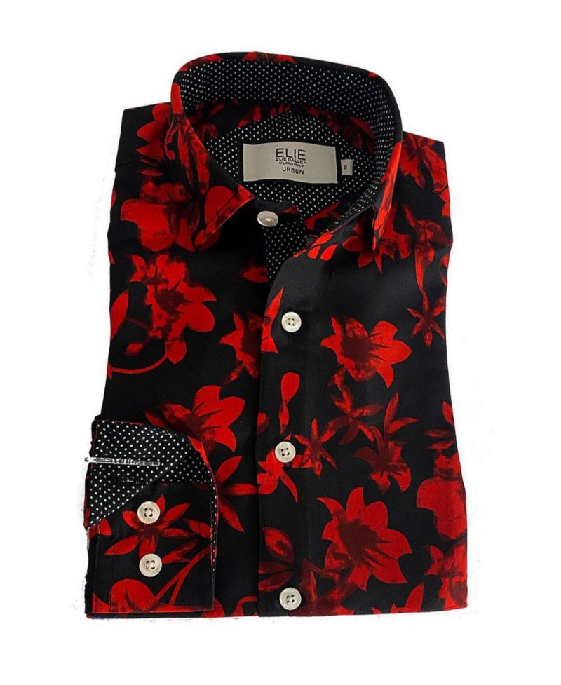 Big Boys Navy Floral Shirt