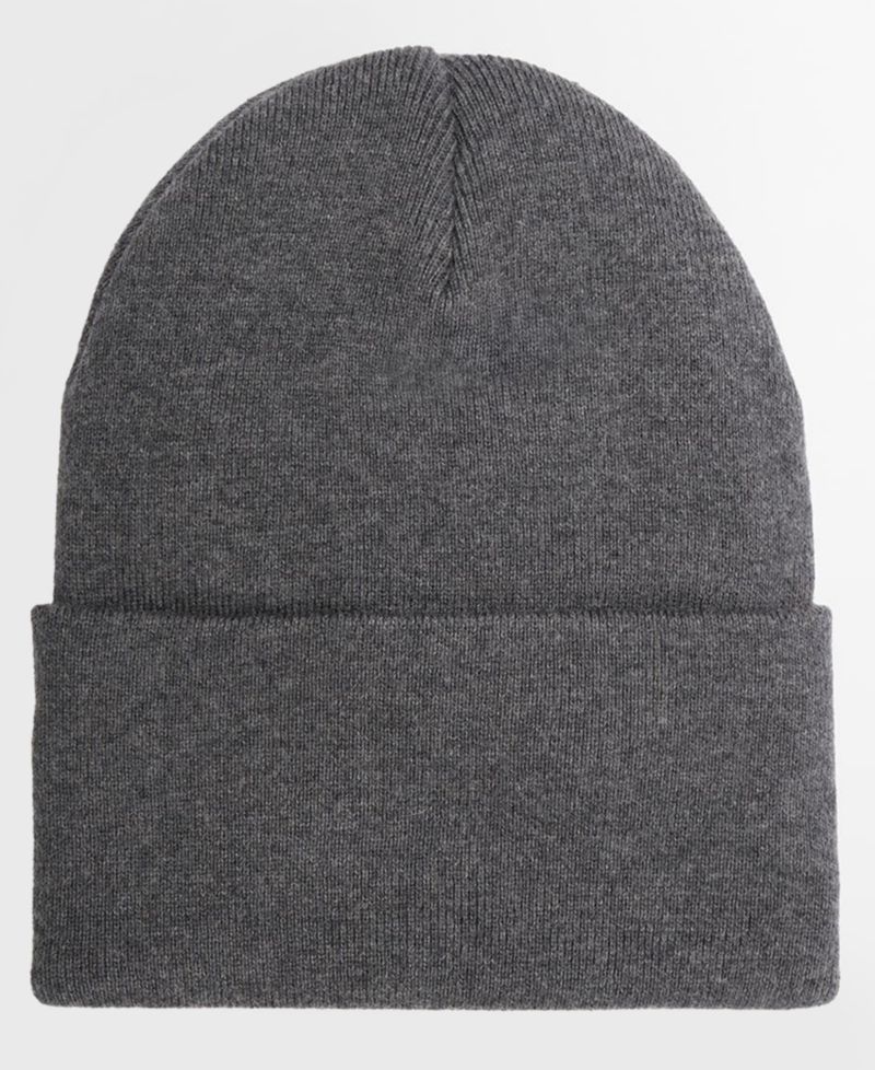 Rib-Knit Double-Layer Beanie