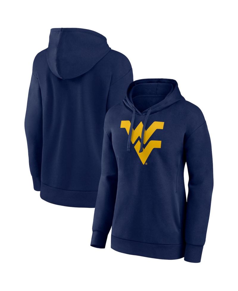 Women's Navy West Virginia Mountaineers Evergreen Pullover Hoodie