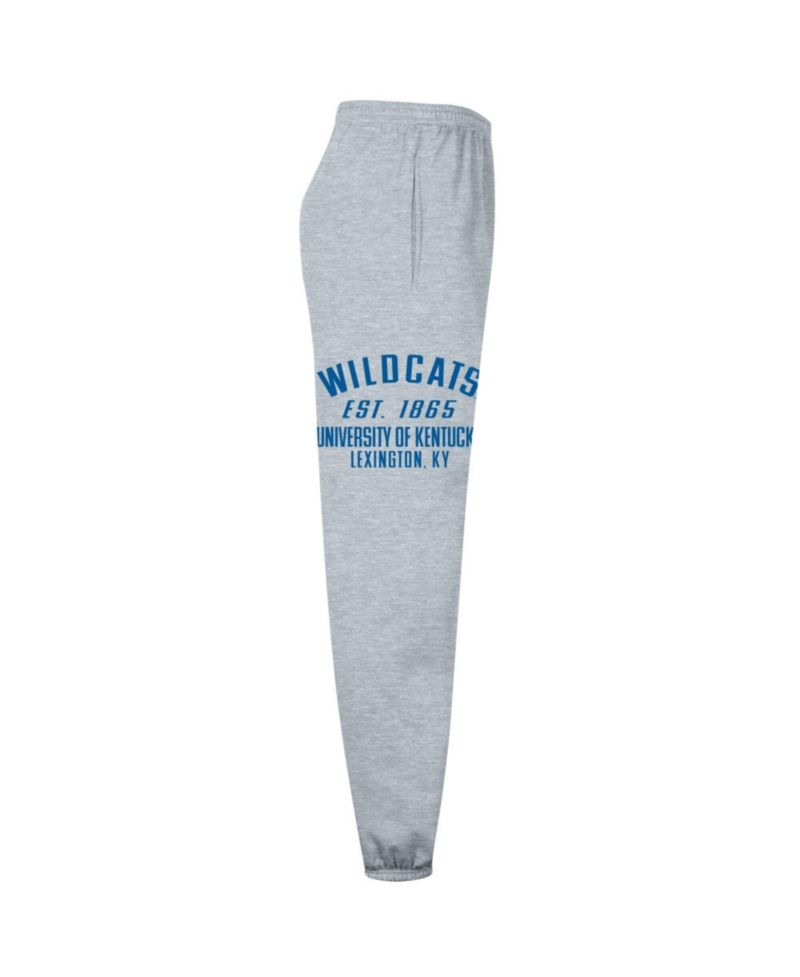 Men's Heather Gray Kentucky Wildcats Powerblend Banded Fleece Sweatpants