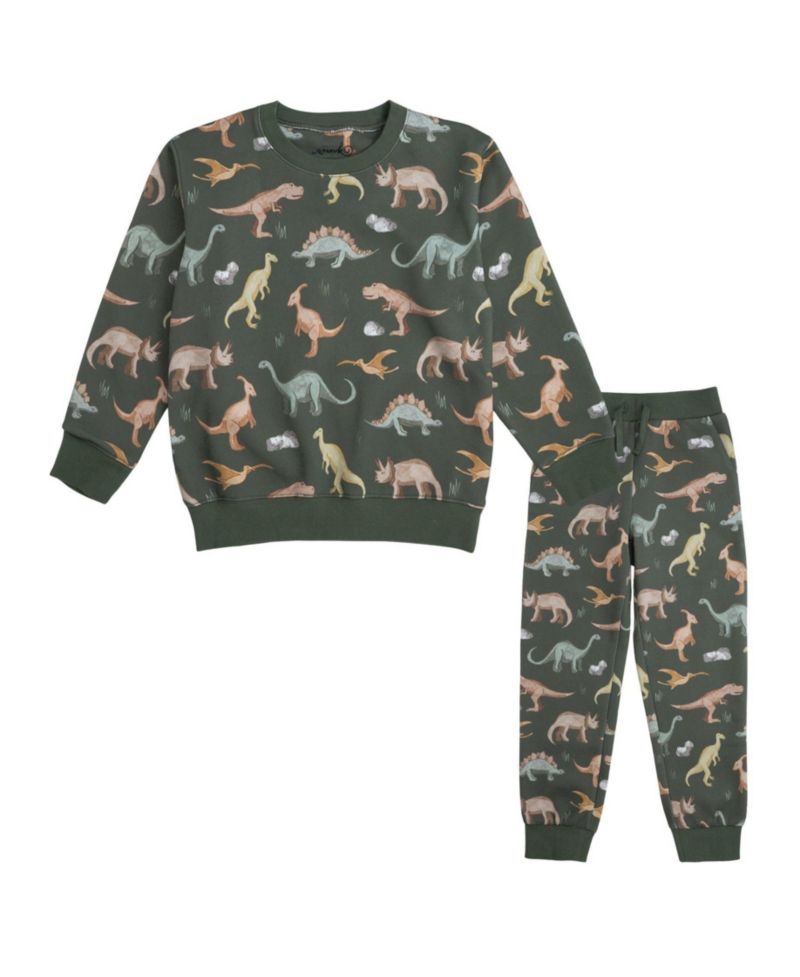 Baby Boys Dinosaurs Rock Sweatshirt and Jogger Set