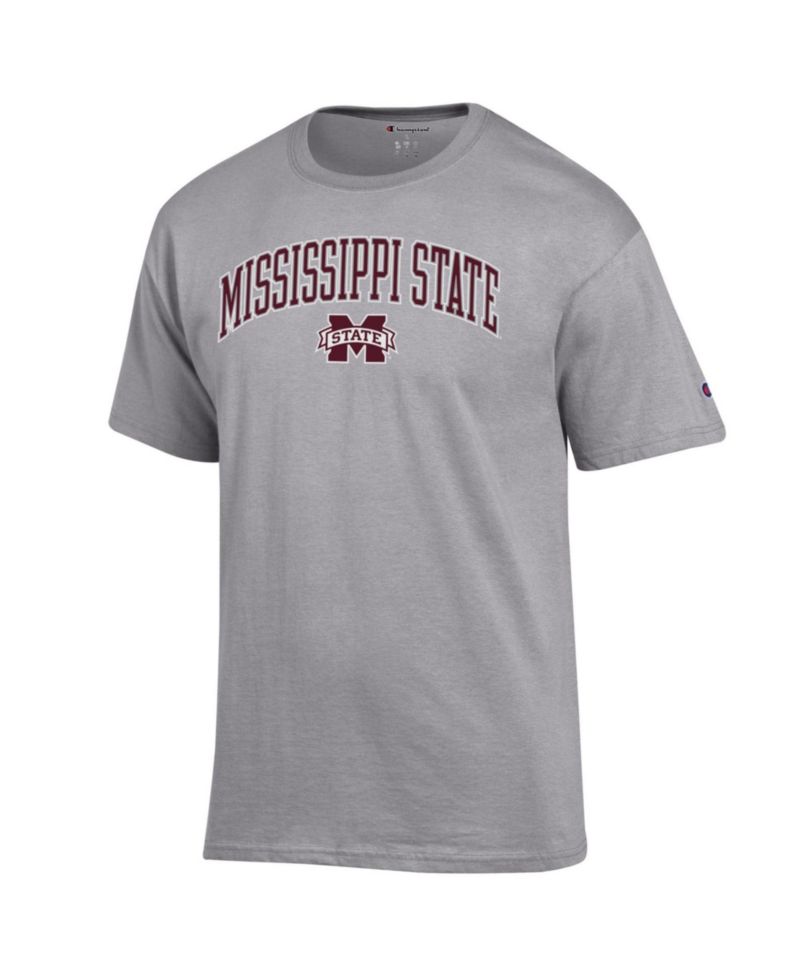 Men's Maroon Mississippi State Bulldogs Arch Over Logo T-Shirt