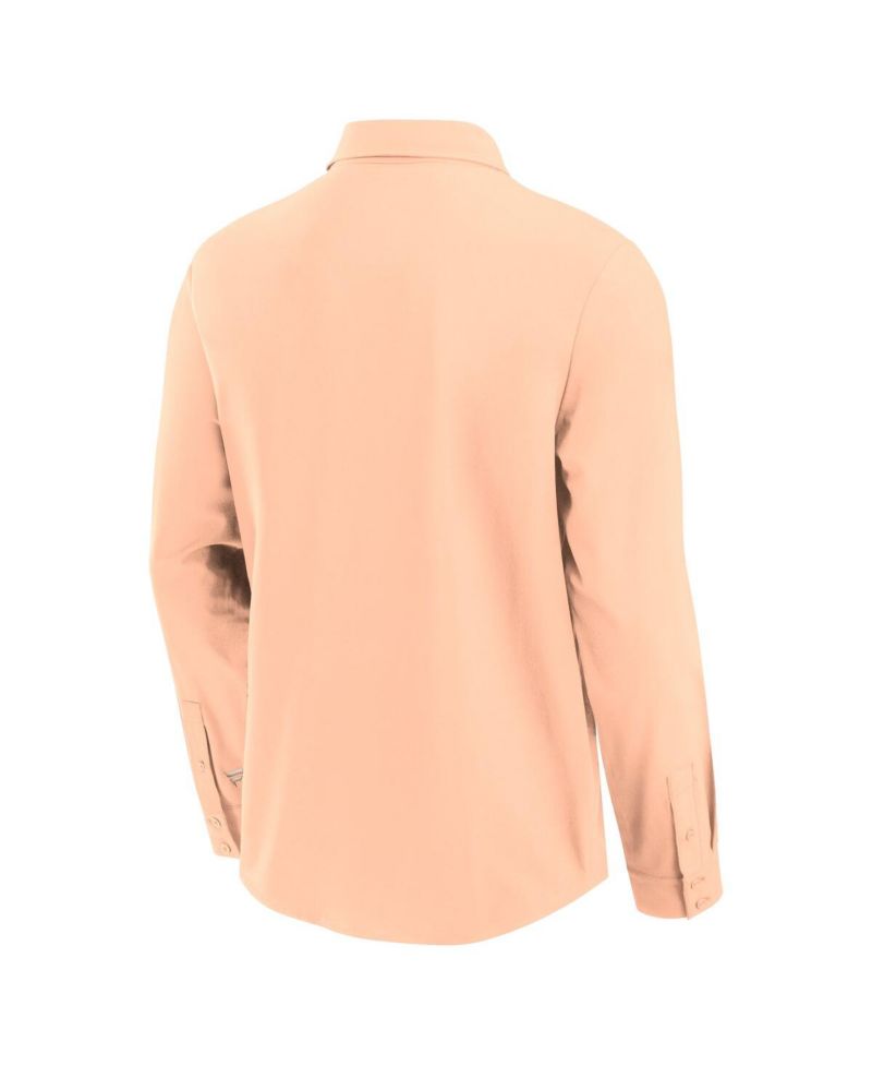 Men's Light Pink Detroit Tigers Front Office Long Sleeve Button-Up Shirt