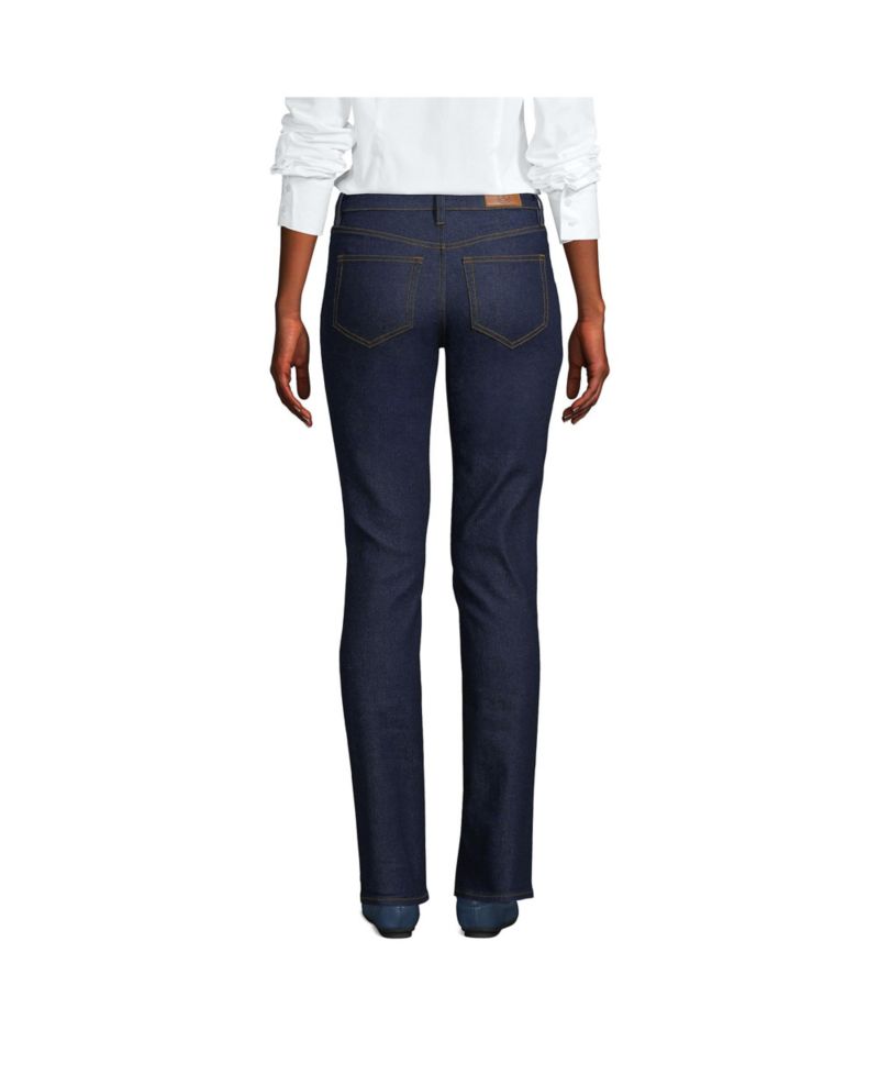 Petite Recover Mid Rise Straight Leg Blue Jeans