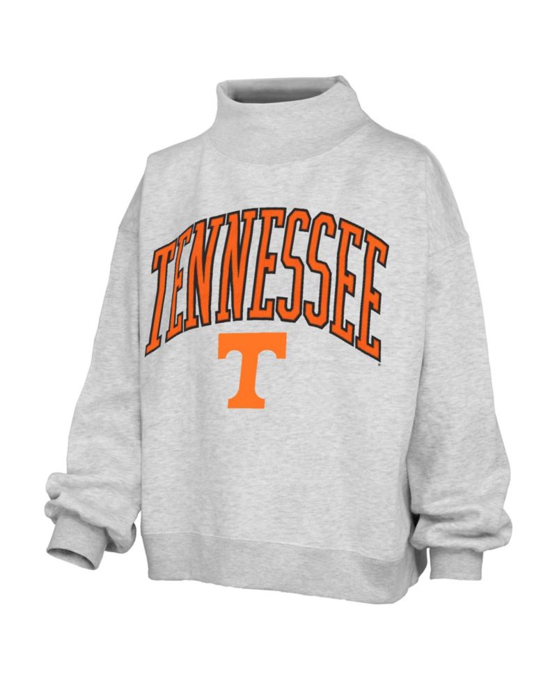 Women's Tennessee Volunteers Nelson Texture Lingo Mock Neck Oversized Fleece Sweatshirt