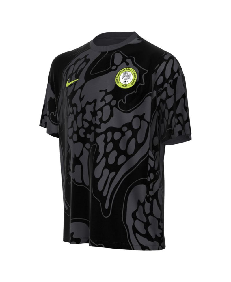 Big Boys and Girls Gray Nigeria National Team Allover Print T-Shirt