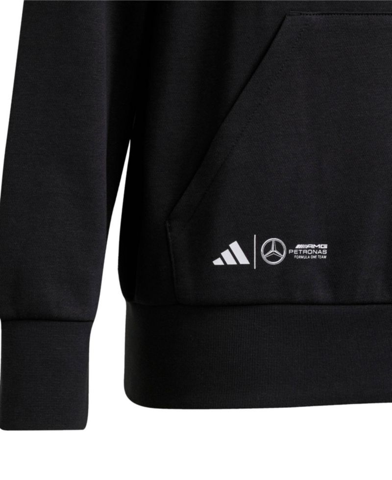 Big Boys and Girls George Russell Black Mercedes-AMG Petronas F1 Team Driver Wear Graphic Pullover Hoodie
