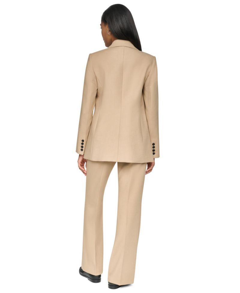 Women's Long-Sleeve Notch Collar Button-Front Blazer