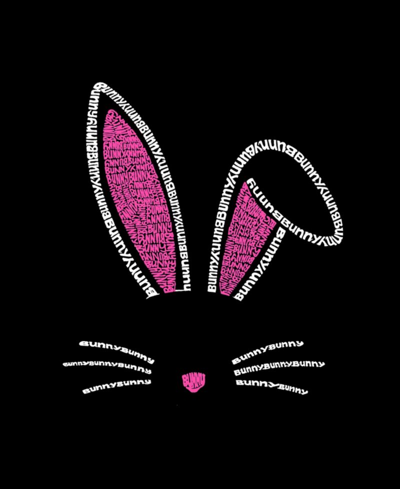 Plus Size Bunny Ears Word Art Tank Top