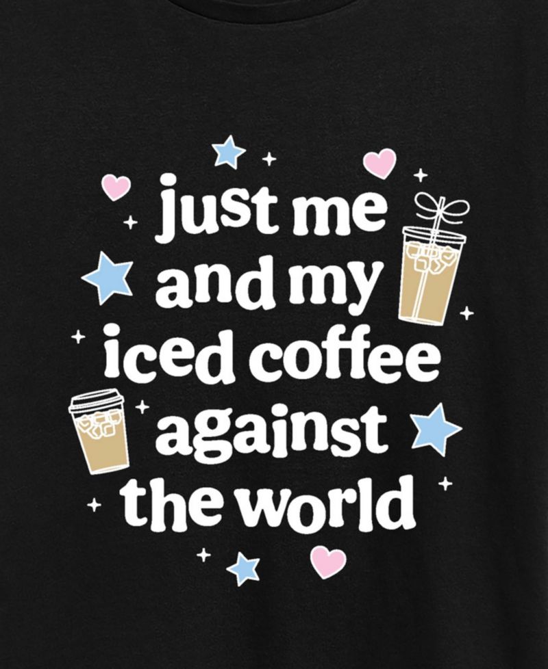 Juniors' Me and Iced Coffee Graphic Tee