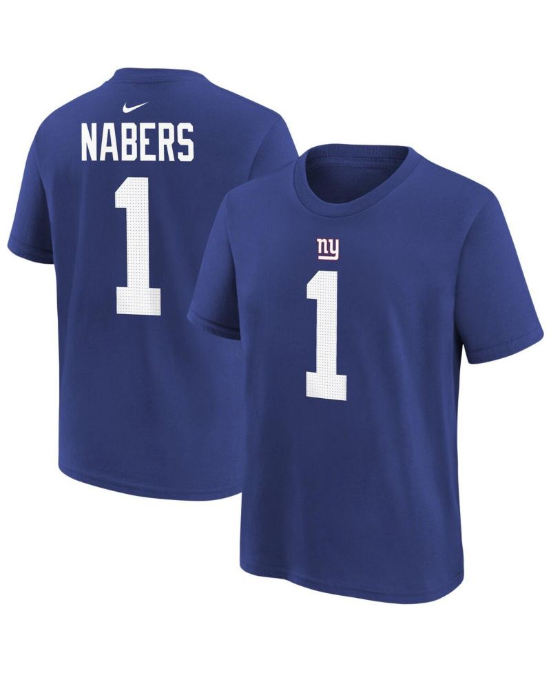 Men's Malik Nabers Royal New York Giants Player Name & Number T-Shirt