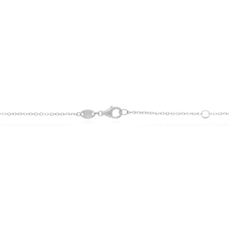 Fluted Single Flower Necklace Sterling Silver