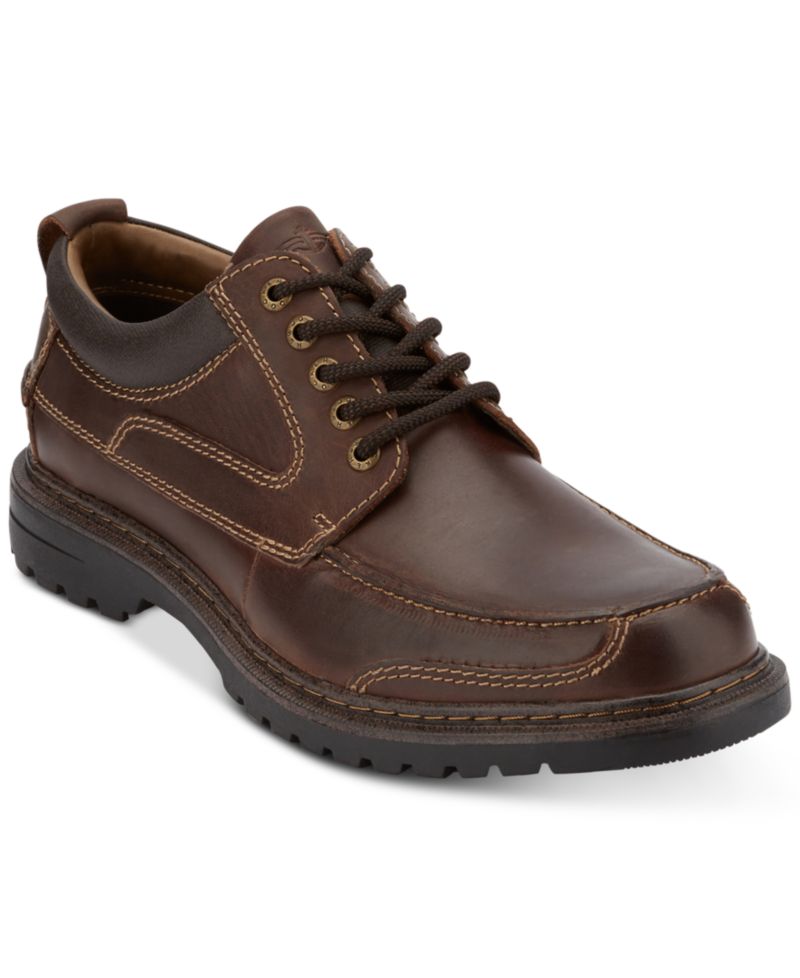 Men's Overton Moc-Toe Leather Oxfords