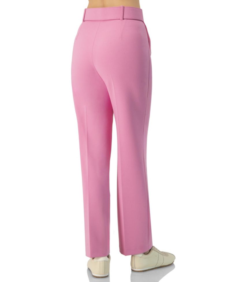 Women's Tailored Straight-Leg Pants with Belt
