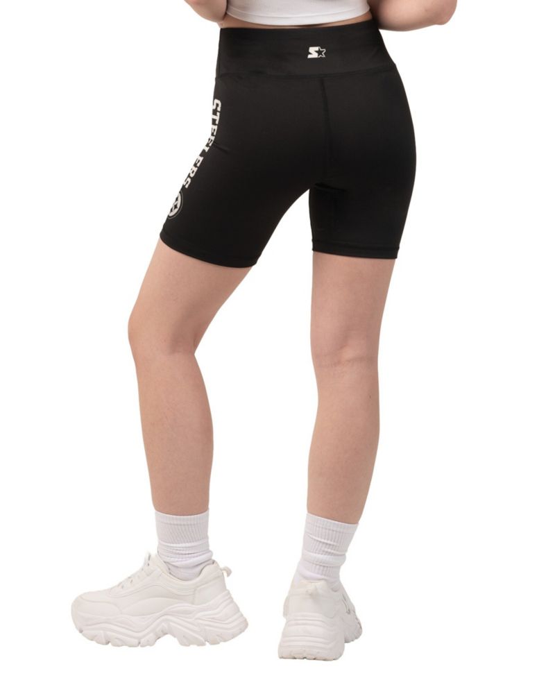 Women's Black Pittsburgh Steelers Biker Shorts