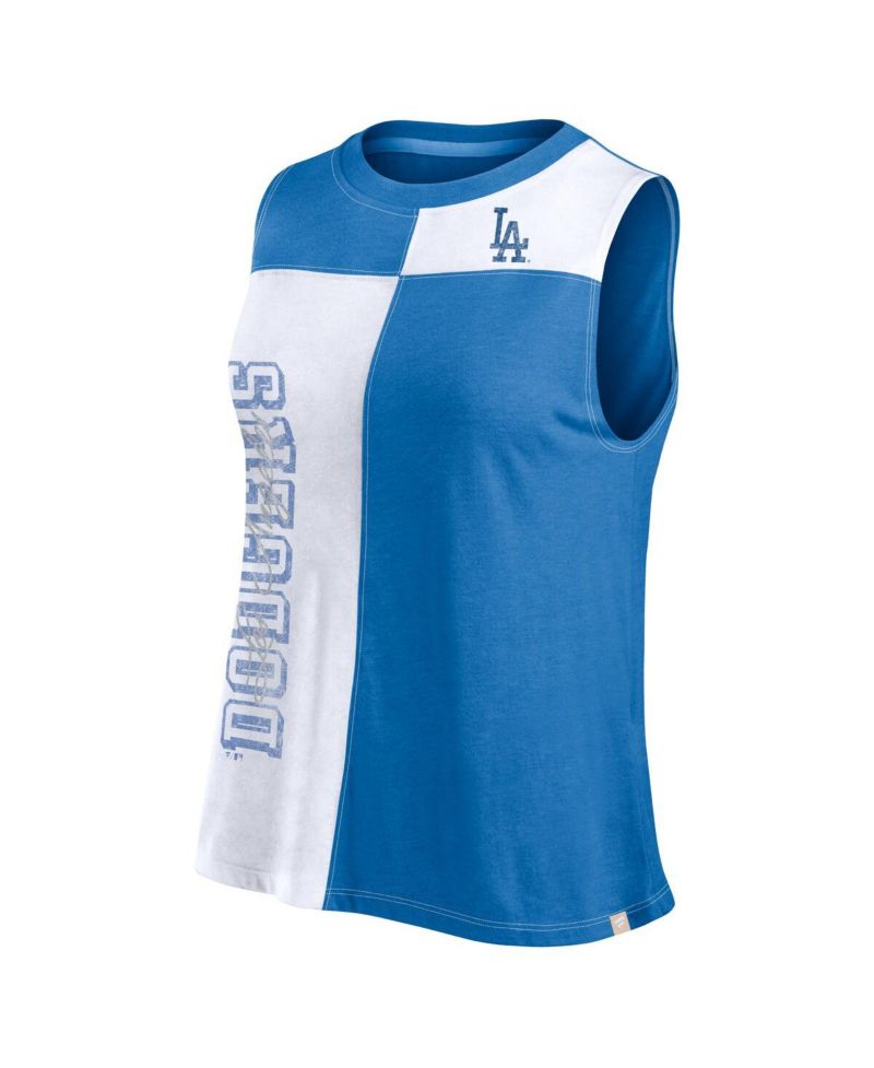Women's Royal/White Los Angeles Dodgers Color-Block Tank Top