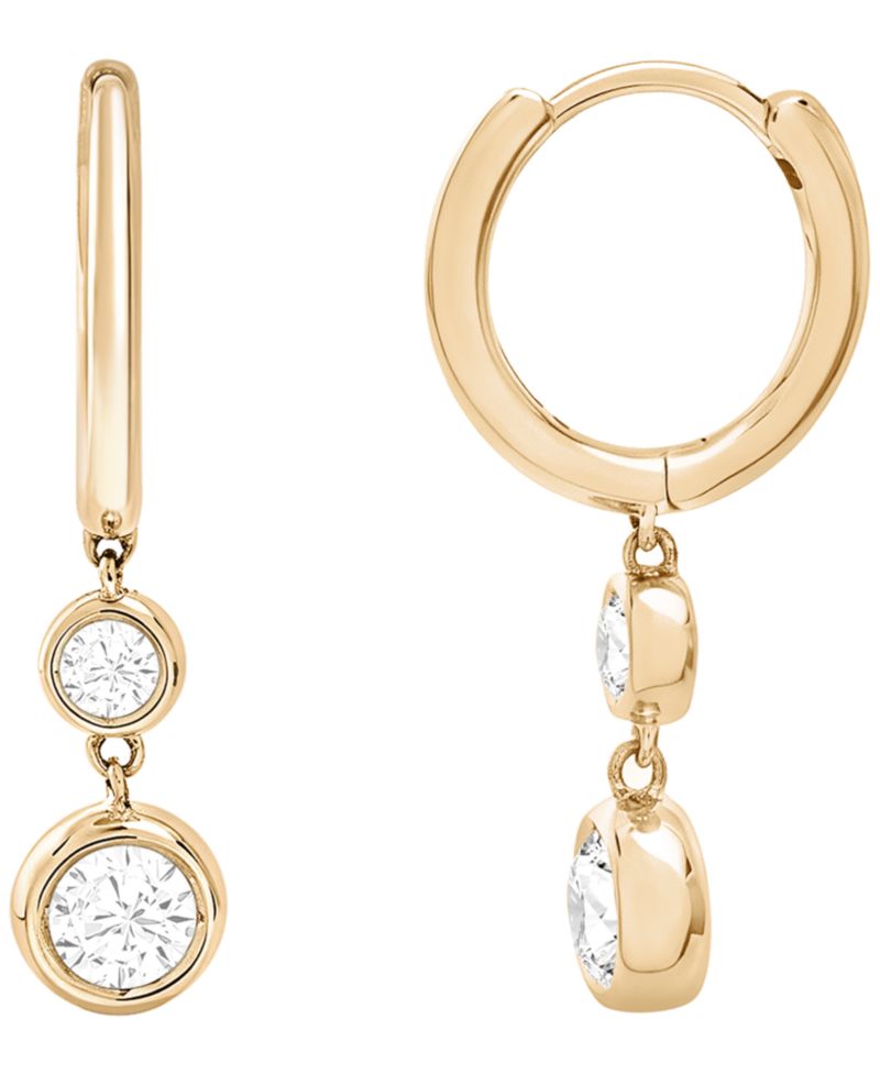 Lab-Grown Diamond Drop Earrings (1/2 ct. t.w.) in 14k Yellow Gold