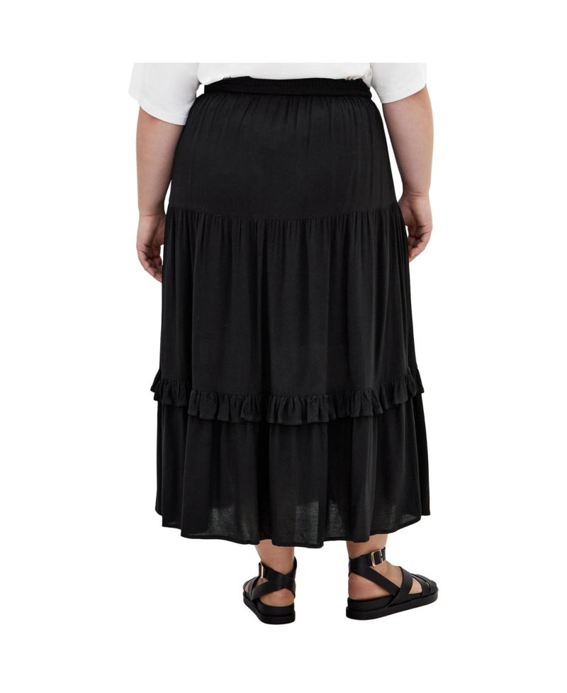Plus Size Devine Beauty Plain Skirt