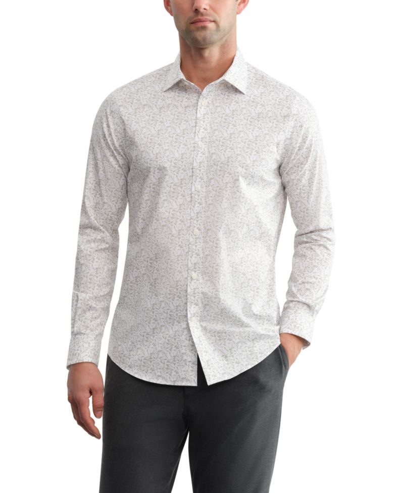 Men's Cool Max Fiber Spread Collar Dress Shirt