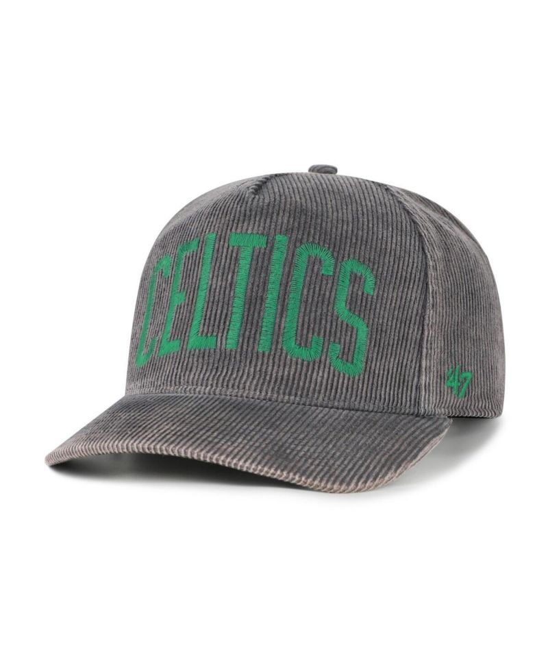 Men's Charcoal Boston Celtics Reclaim Snow Wash Corduroy Adjustable Hitch Hat