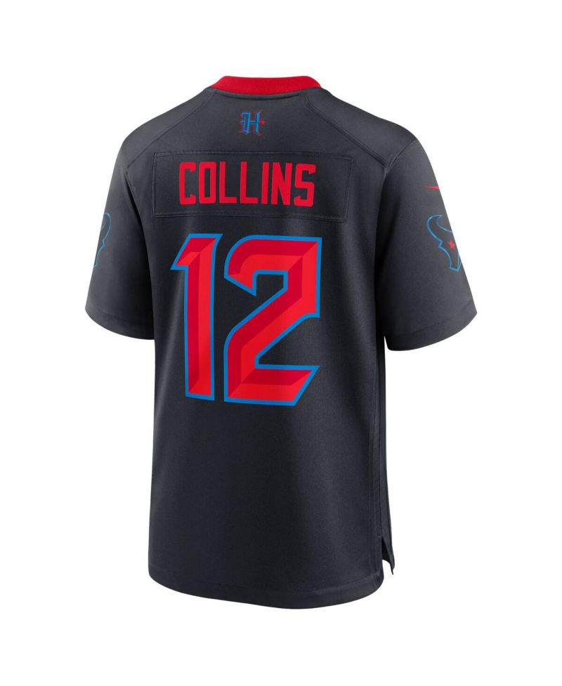 Men's Nico Collins Navy Houston Texans 2nd Alternate Game Jersey