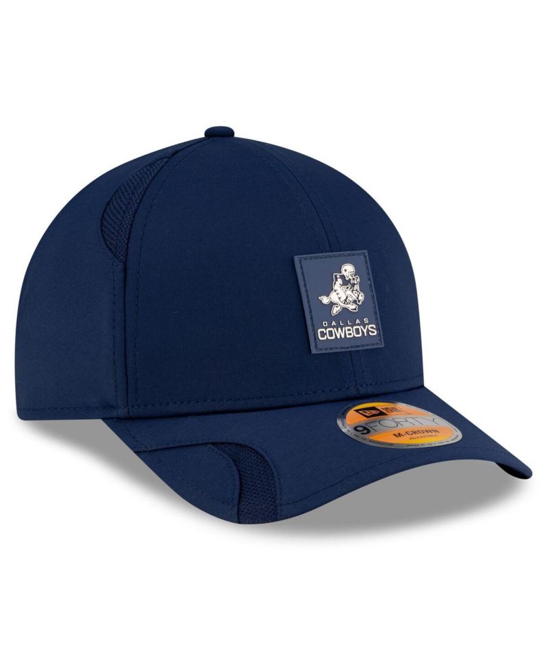 Men's Navy Dallas Cowboys 2025 Sideline Throwback M-Crown 9FORTY Adjustable Hat