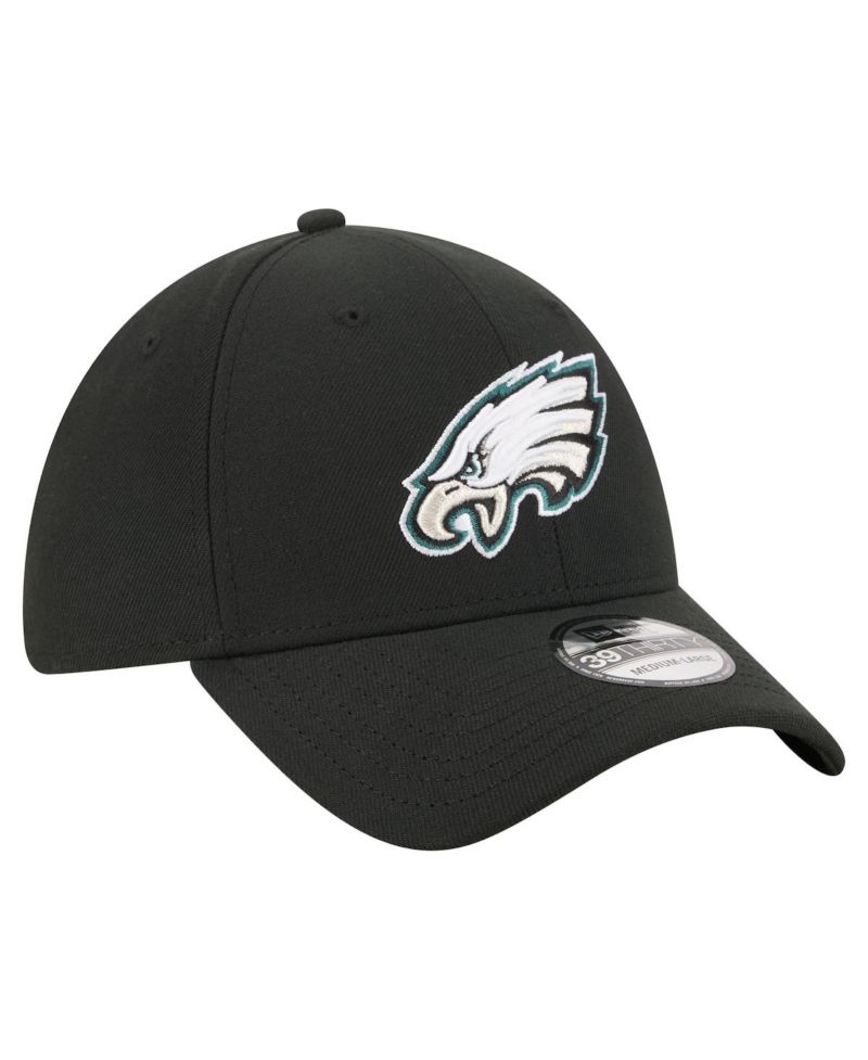 Men's Black Philadelphia Eagles Core Team 39THIRTY Flex Hat