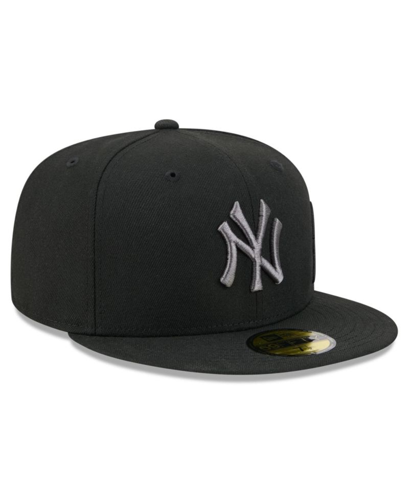 Men's Black New York Yankees Side Script 59FIFTY Fitted Hat