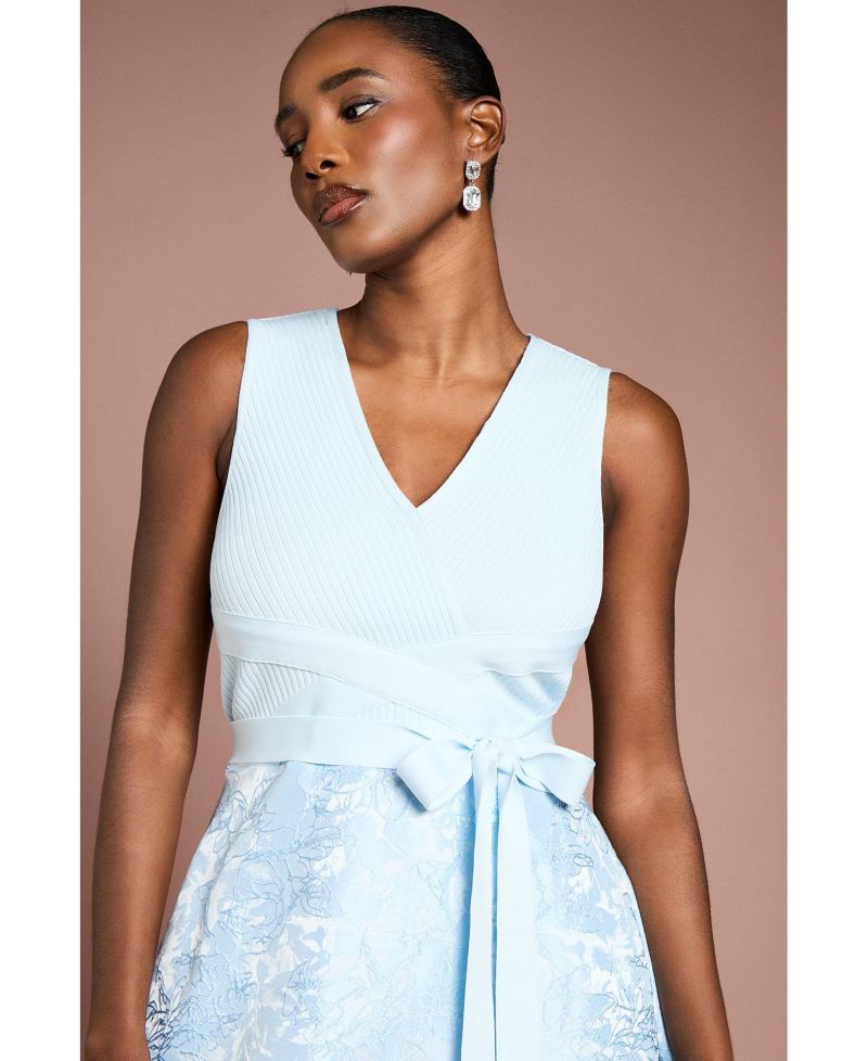 Women's V-Neck Sleeveless A-Line Midi Dress