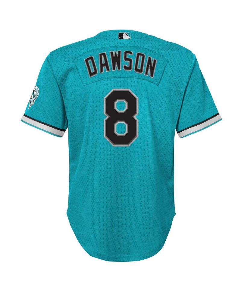 Big Boys and Girls Andre Dawson Teal Florida Marlins Mesh Batting Practice Replica Jersey