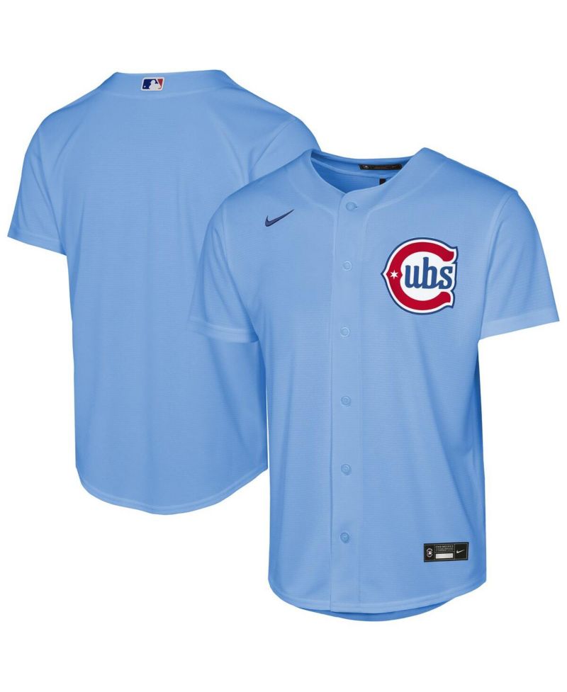 Big Boys and Girls Light Blue Chicago Cubs Alternate Replica Jersey