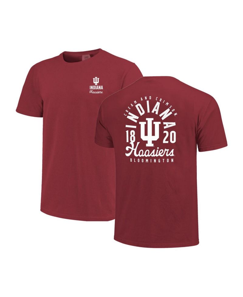 Men's Crimson Indiana Hoosiers Comfort Colors Mascot Overlay T-Shirt