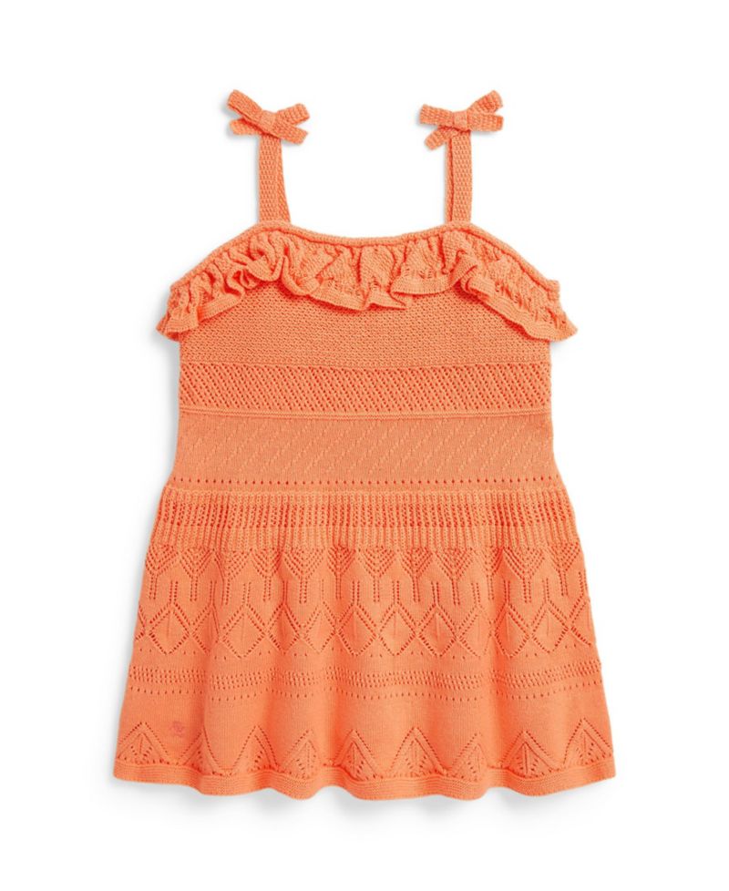 Baby Girls' Pointelle Cotton Sweater Dress