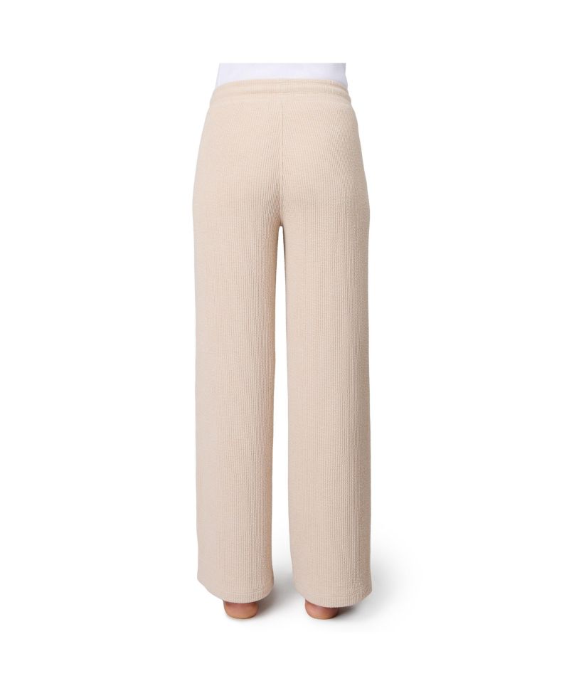 Women's Ripple Knit Long Wide Leg Pant