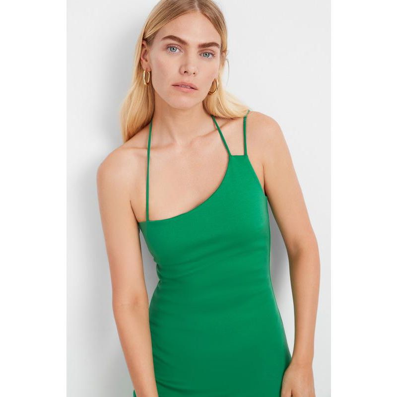 Women's Havana Asymmetric Halter-Neck Mermaid Frill-Hem Dress