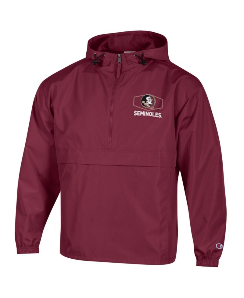 Men's Garnet Florida State Seminoles Delay Packable Half-Zip Hoodie