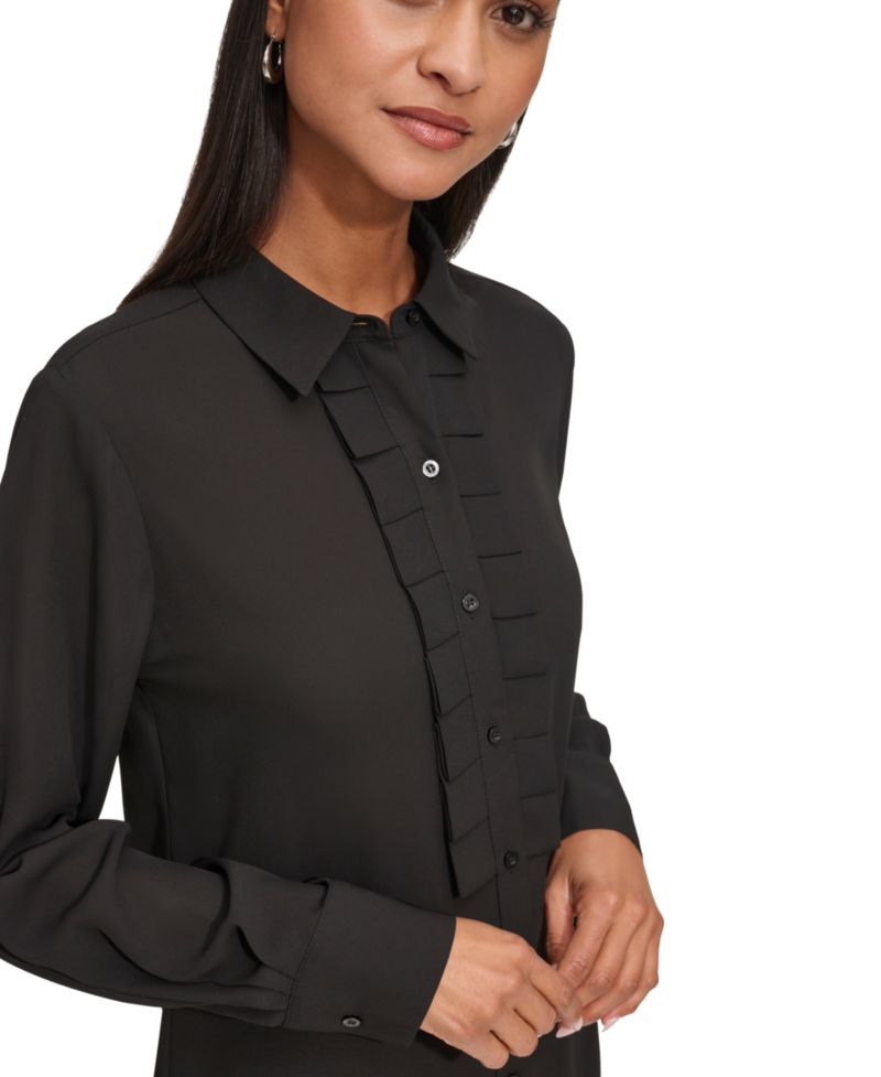Petite Ruffled Blouse