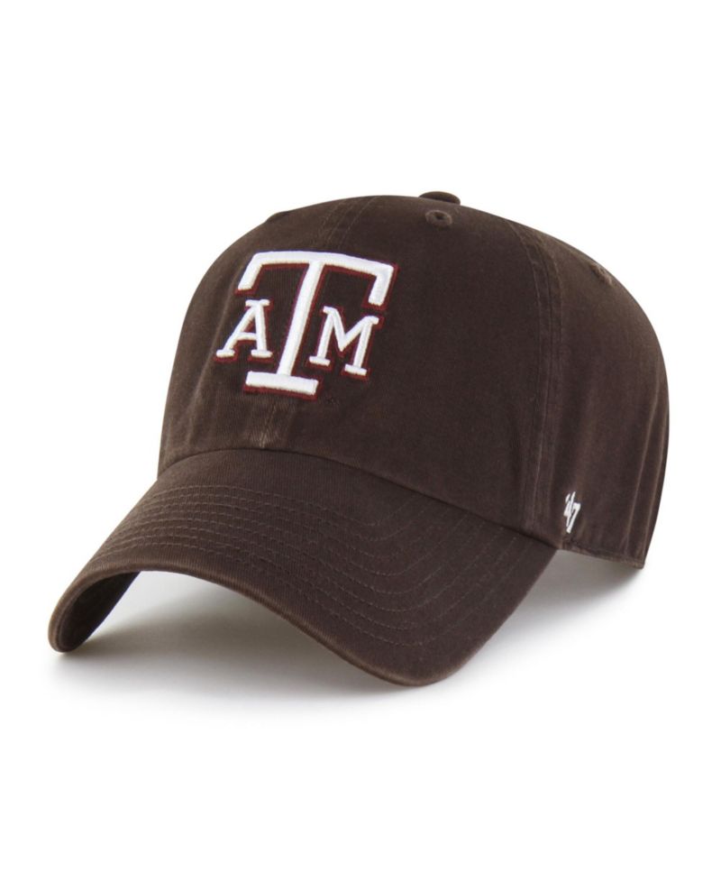Men's '47 Brown Texas A&M Aggies Vault Clean Up Adjustable Hat