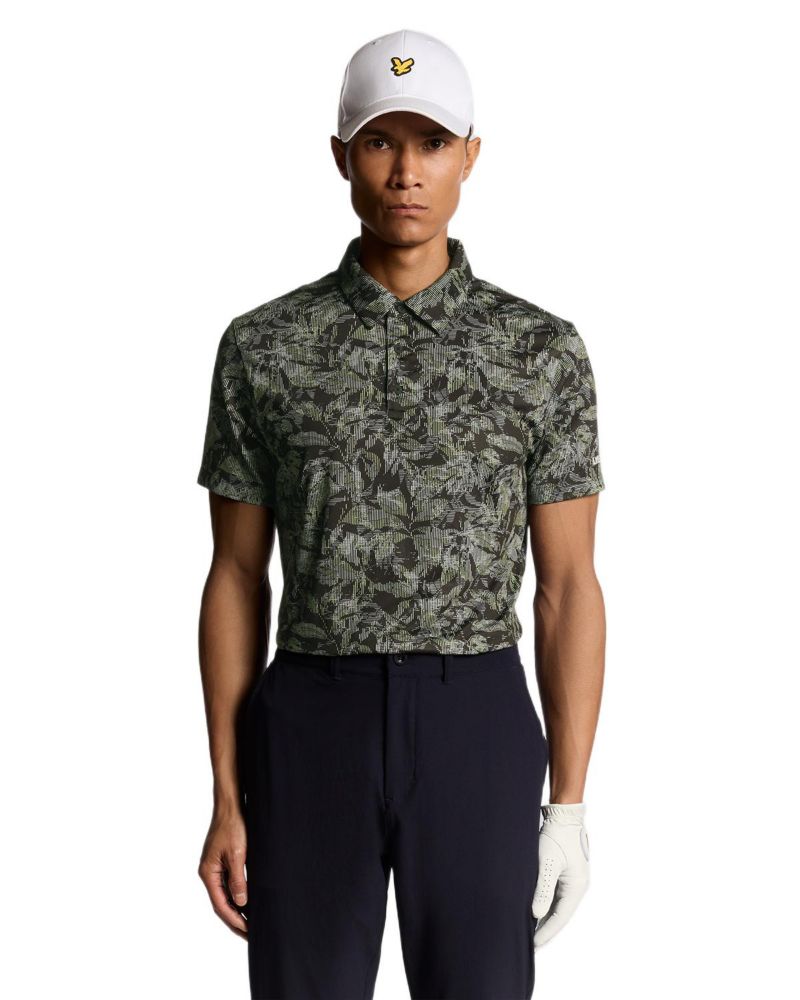 Men's Golf Digital Floral Polo Shirt