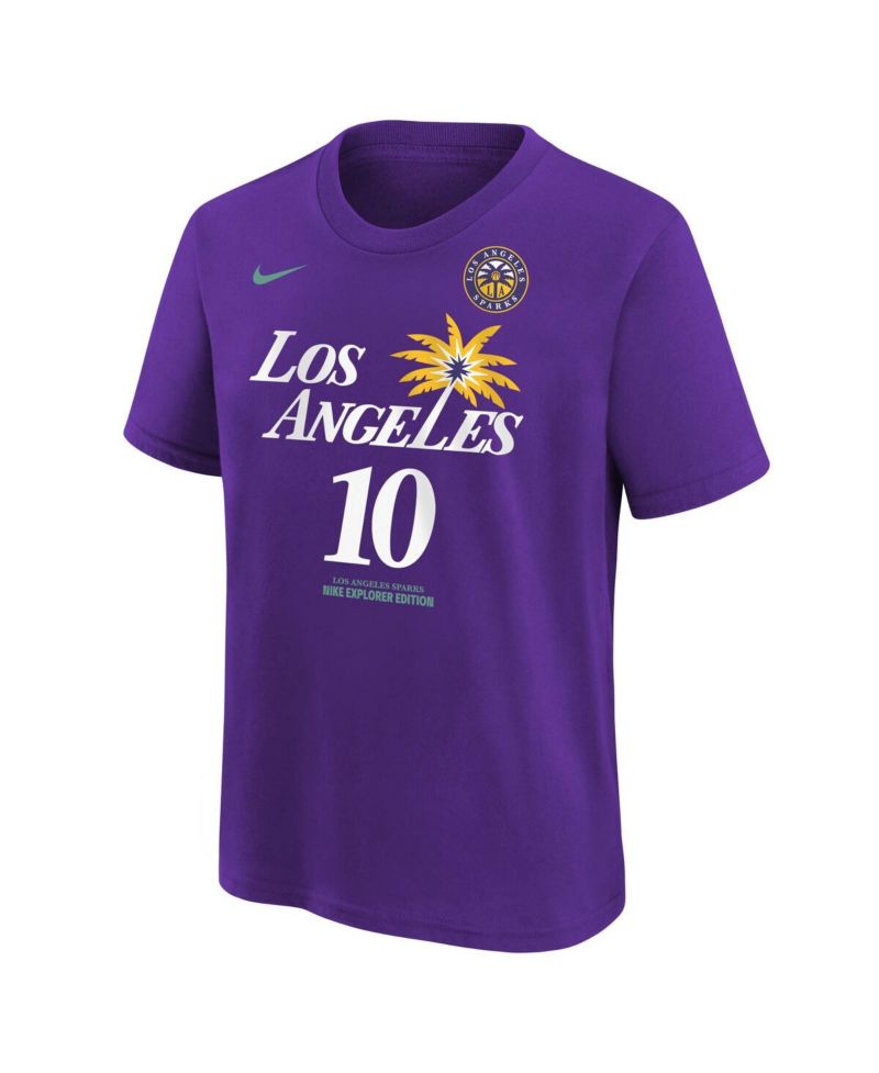 Big Boys and Girls Kelsey Plum Purple Los Angeles Sparks Explorer Edition Name & Number T-Shirt