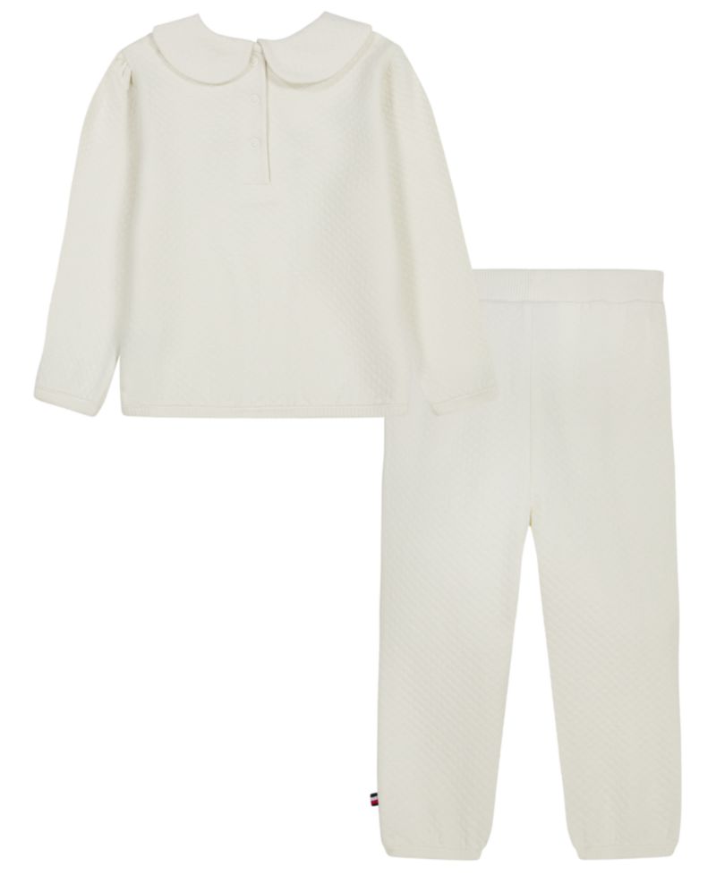 Baby Girls' Long-Sleeve Top and Pants, 2-Piece Set