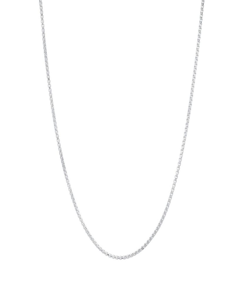 Unisex Sterling Silver Box Chain Necklace
