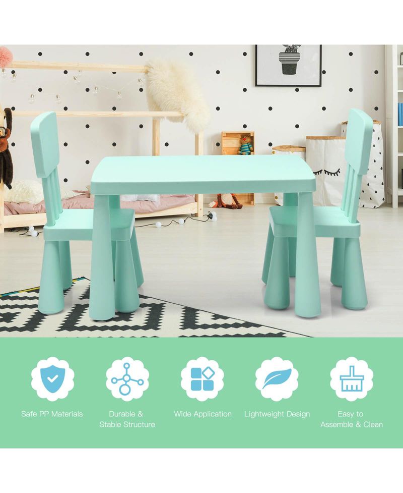 Kids Activity Table and 2-Chair Set, 3 Pieces