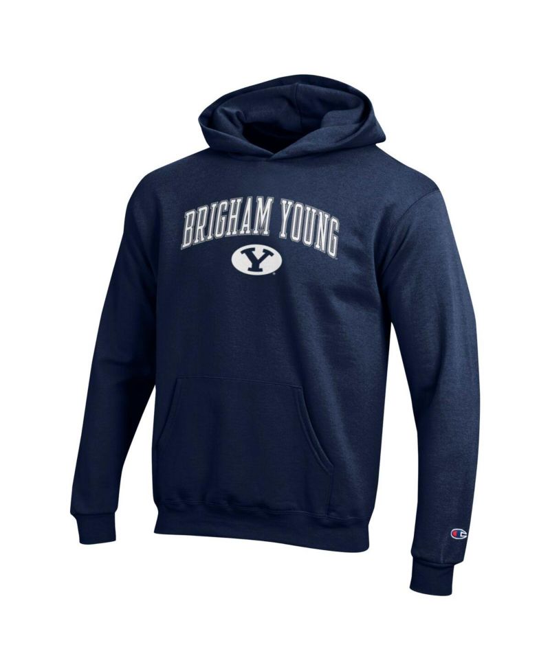 Big Boys and Girls Navy BYU Cougars Campus Pullover Hoodie